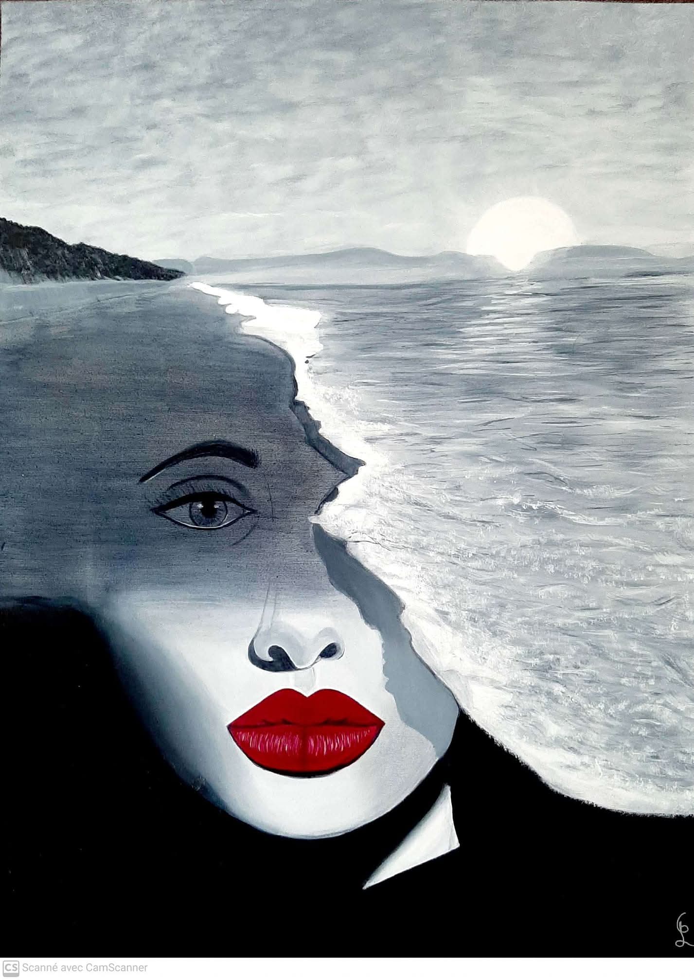 Seule sur le sable…